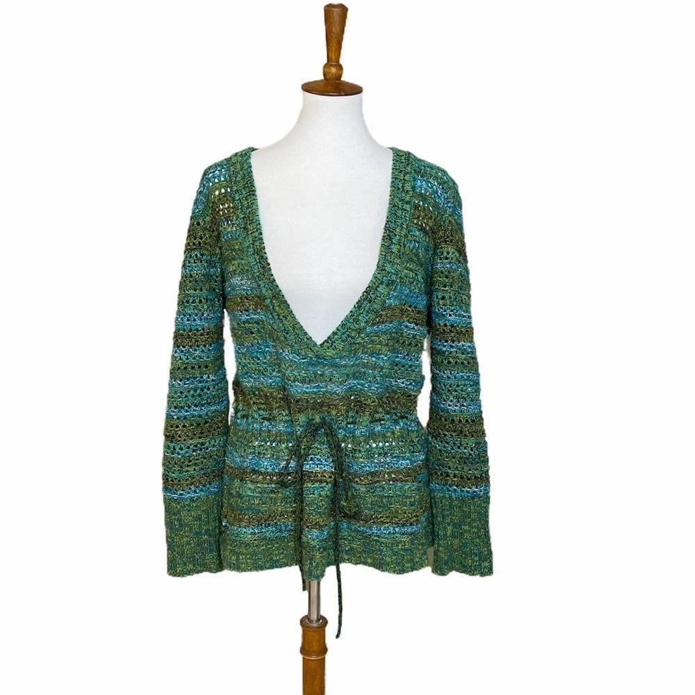 Art and Soul pretty loose knit V-neck sweater xl